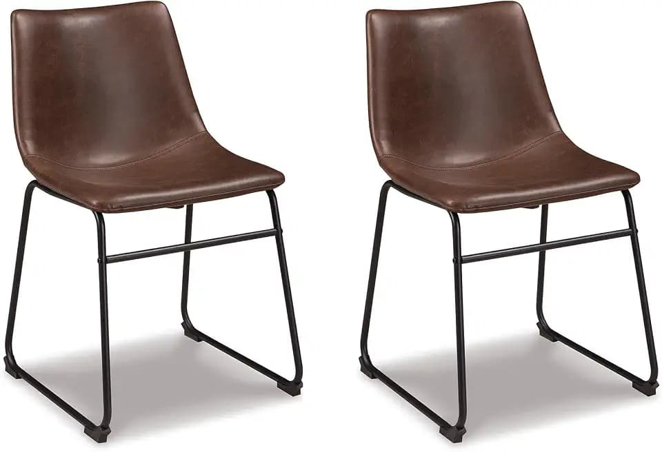 Signature Design by Ashley Centiar Mid-Century Dining Chair Set of 2, Brown