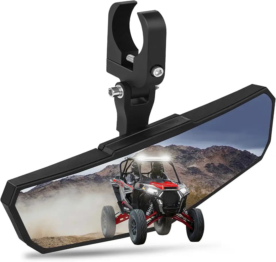 ZIDIYORUO UTV Rear View Mirror, HD Clear View Convex UTV SXS Center Mirror