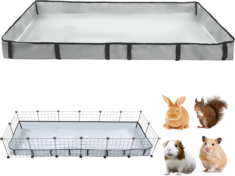 DZWLKJ Guinea Pig Cage Liner Tarp Bottom Waterproof and Washable Base Also for Rabbits, Bunny, Chinchesillas, Hedgehog, Ferrets and Other Small Animals(24x72 inches)