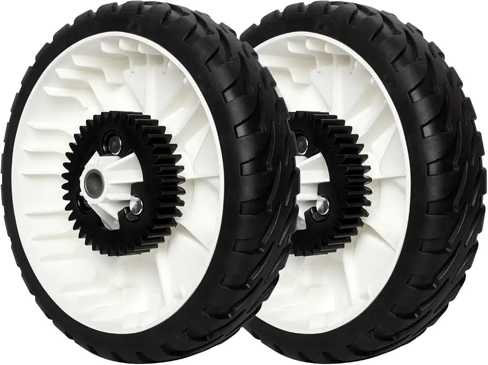 115-4695 Lawn Mower Rear Wheels Replaces Toro 115-4695 138-3216 - Drive Wheel Plastic Gear Assebmly 8" Compatible with 20332 20333 20334 22" Recycler Push Lawn Mower - 2 Pack