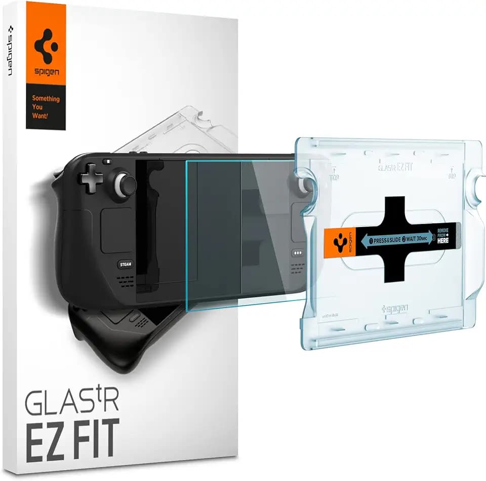 Spigen GlasTR EZ FIT Screen Protector for Steam Deck OLED/LCD