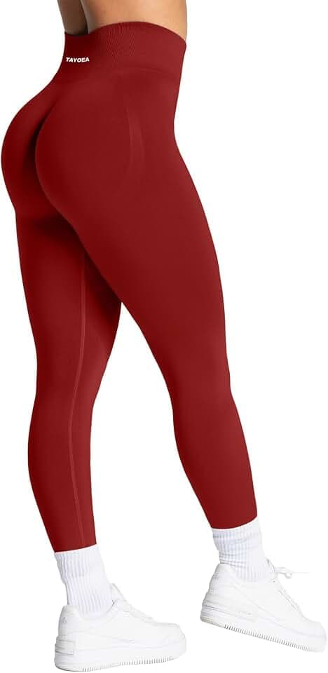 TAYOEA Sport Leggings Damen mit Scrunch Butt Push Up Booty Lifting Sporthose Blickdichte Nahtlos sportleggins für Yoga Gym Alltag