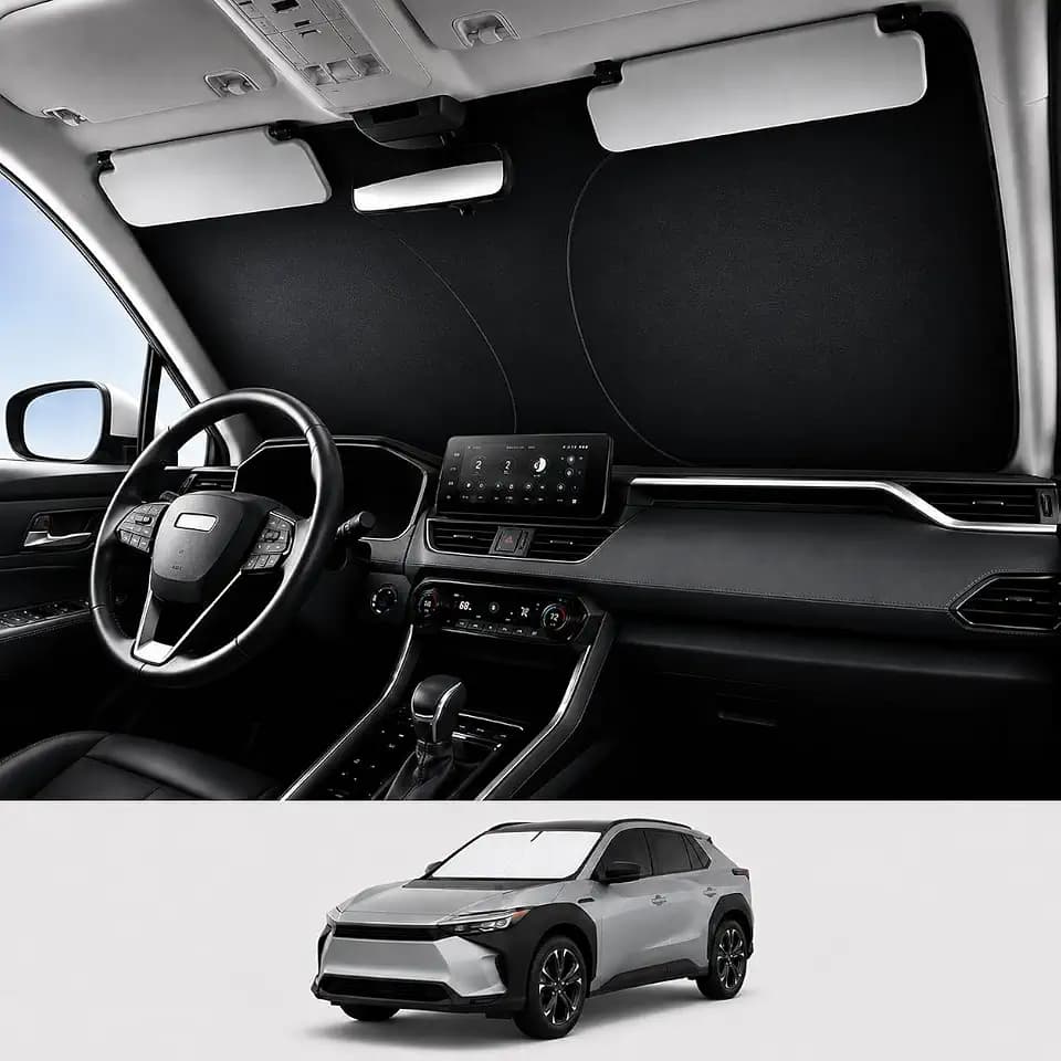 Proadsy Custom Fit 2023-2026 Toyota bZ4X Windshield Sun Shade, Blocks Heat