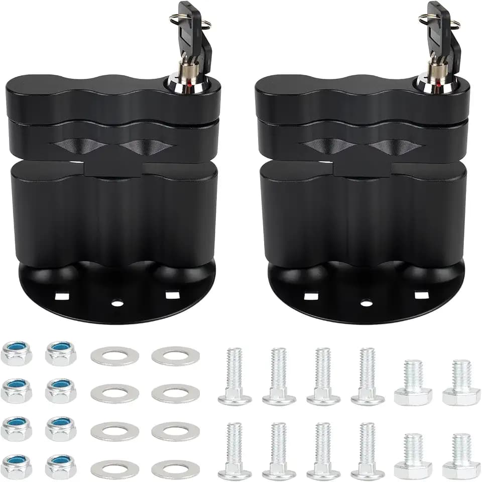 Lockable Fuel Pack Mount with Keys Replacement for RX-LOX-PM Compatible with Standard Fuel Tank Water Pack Fuel Pack 1Gallon 2 Gallon Double Locking Mount 2PCS