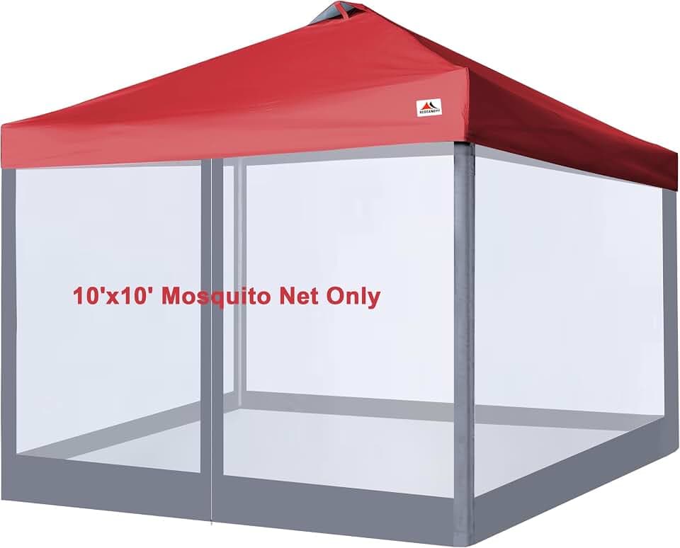 SCOCANOPY Replacement Mesh sidewall for Most 10x10 Canopy Or Gazebo,(Grey)