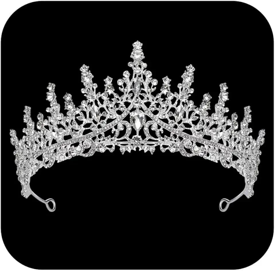 SWEETV Tiaras for Women, Quinceanera Queen Crown, Wedding Tiaras