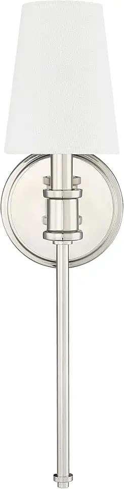 ML Lighting 16101-PN 1-Light Wall Sconce in Polished Nickel Finish