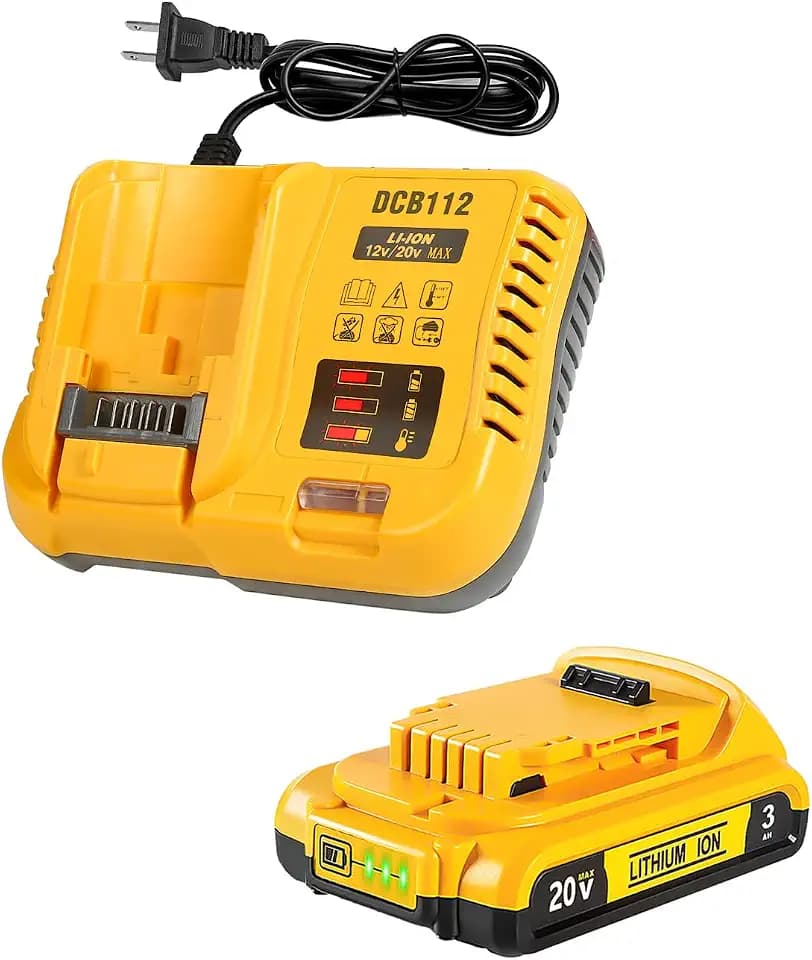 3Ah 20V Max Battery Replacement for Dewalt with DCB112 12/20V Charger