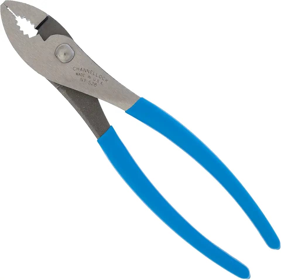 Channellock Slip Joint Pliers 528 - Utility Plier with Wire Cutter, Serrated Jaw, Rust Resistant - 8 in