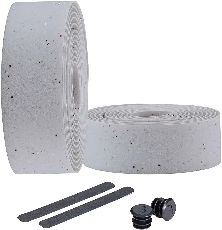 BBB Cycling Fahrrad Lenkerband Rutschfest und Stoßdämpfend für MTB Rennrad und Urban Cycling Inkl. Abklebeband und Lenkerstopfen RaceRibbon BHT-01