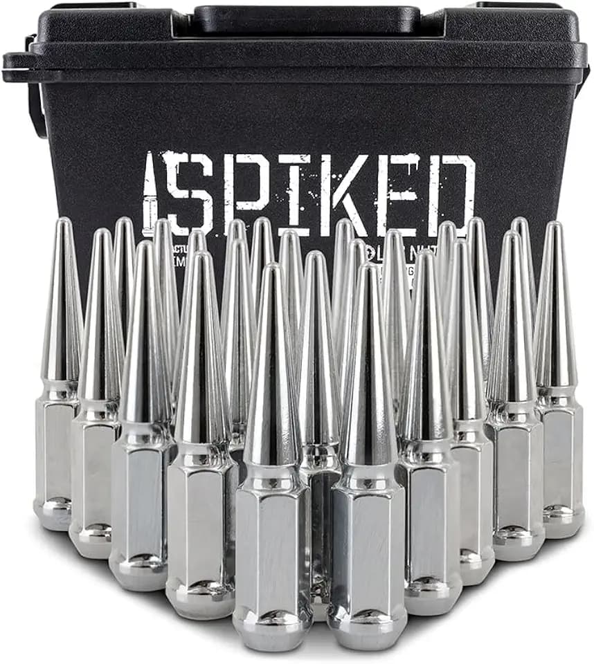 Mishimoto Spiked Lug Nuts, M14x1.5, 24-PC Set, Chrome