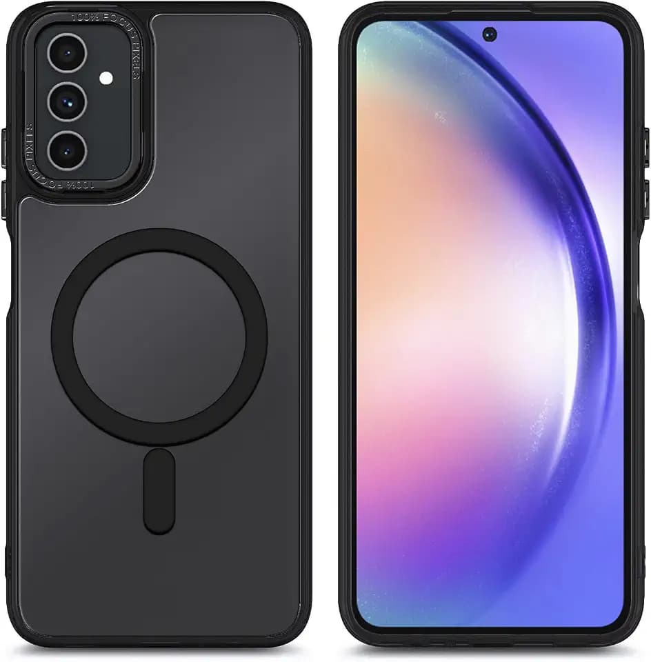 YZB for Galaxy A54 5G Phone Case, MagSafe Compatible, Black, Slim Matte