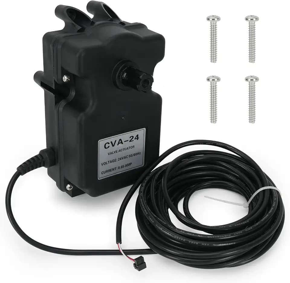 CVA-24T Valve Actuator 3-Port Compatible with All 24VAC Control Systems, Replacement for Pentair 263045 Valve Actuator, 24 Volt AC, 180 Degree Rotation, 3-Wire with 25ft Cable