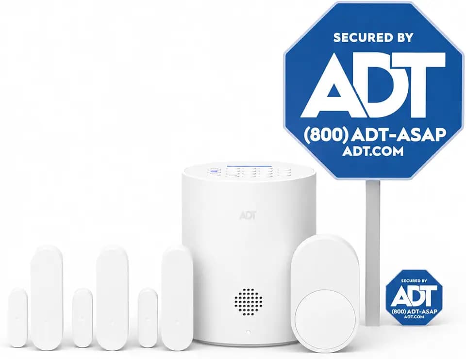 ADT Blu Home Security System Starter Kit, DIY Wireless Alarm, Plan Required