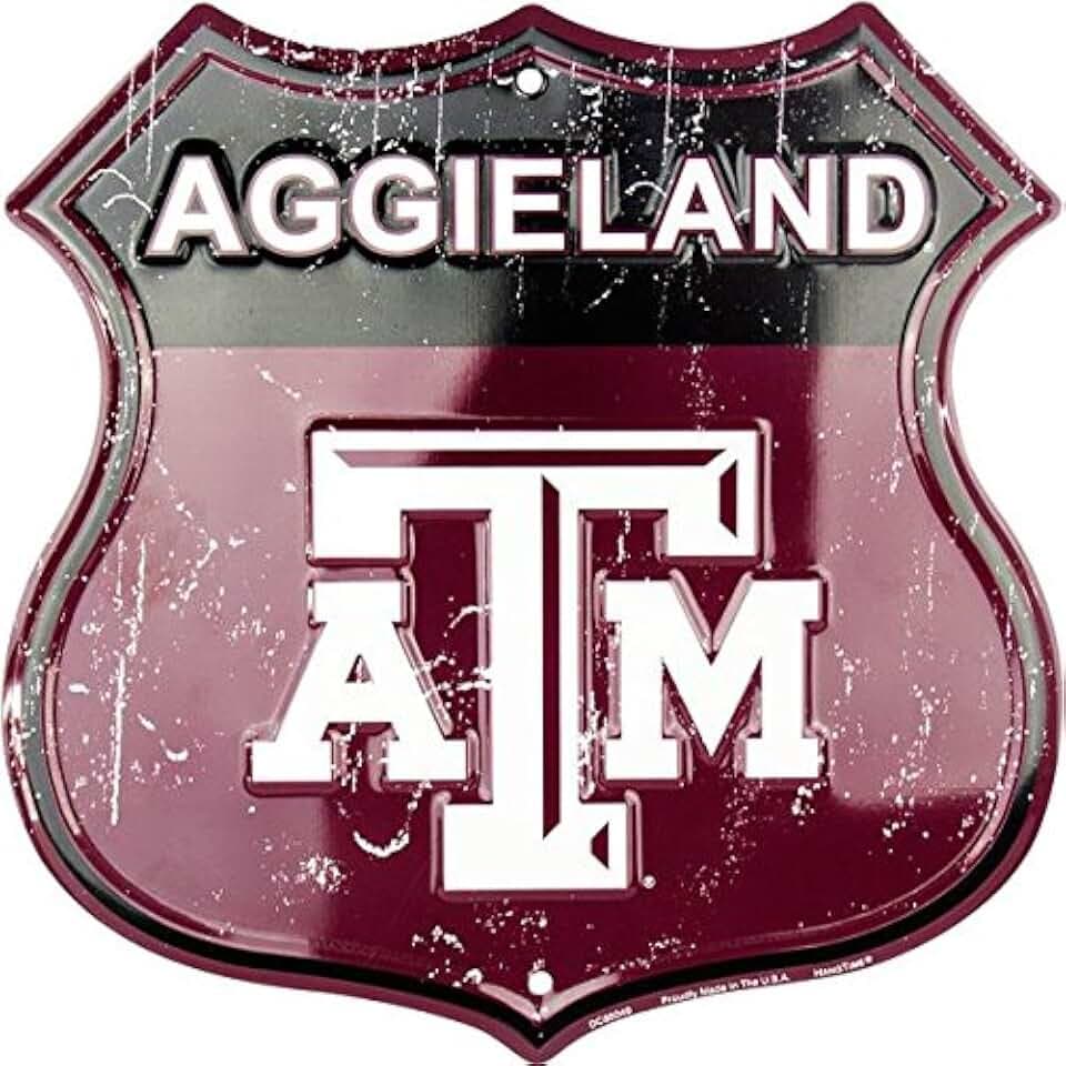 Aggieland - Texas A & M University Route Sign