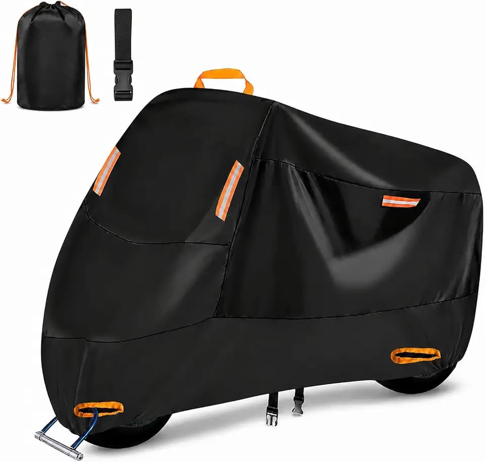 SECELES Heavy Duty Motorcycle Cover Fits up to 86" Yamaha