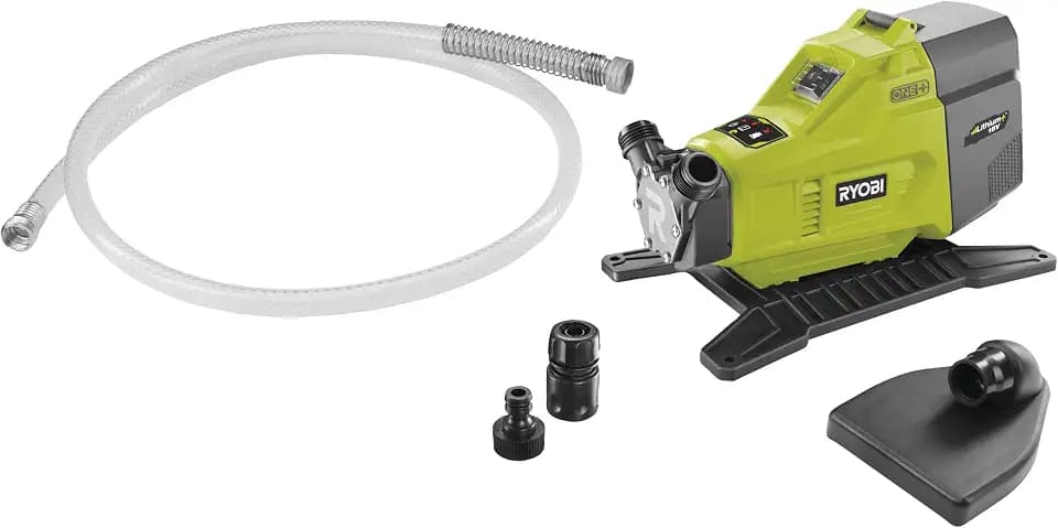 RYOBI 18 V ONE+ Akku-Transferpumpe R18TP-0 (Fördermenge 1500 l/h, ohne Akku und Ladegerät, geliefert im Karton)