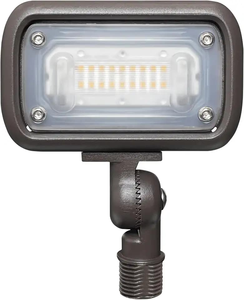 GKOLED 7W Outdoor LED Low Voltage Landscape Lighting Flood Light, 2700K, 550Lumen, 9-15V AC/DC, 1/2" Adjustable Knuckle Mount