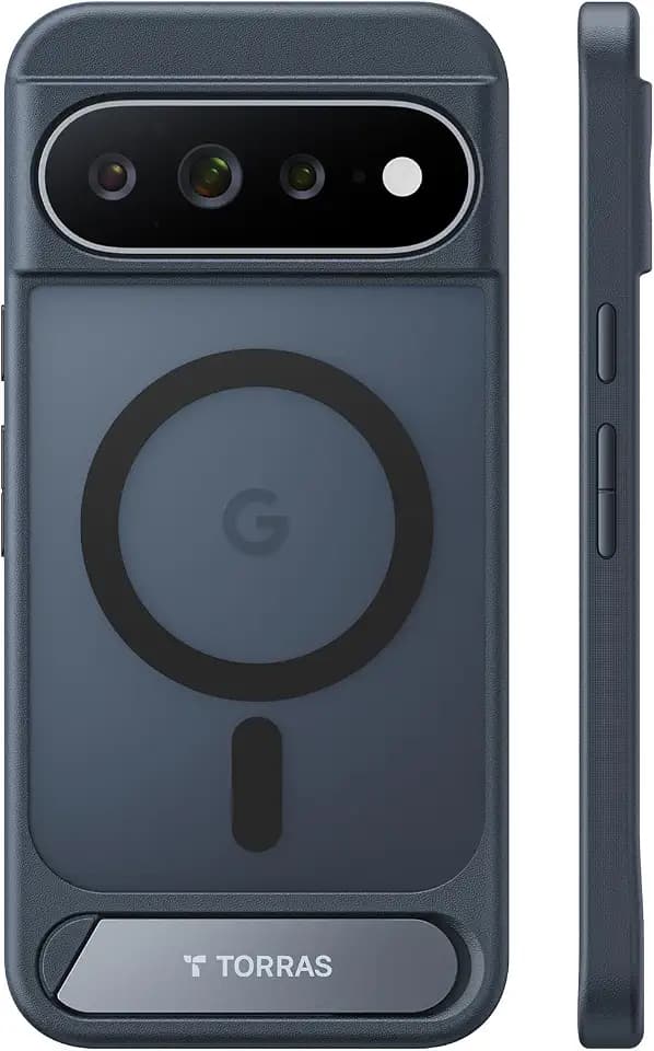 TORRAS Stronger Magnetic for Google Pixel 11 Pro Case with Stand Slim Black