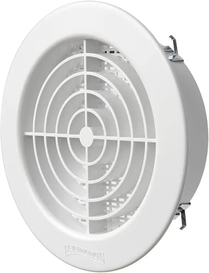 First Plast Gitter rund Hat encastr. mit Fliegengitter D.125 blanc-pass Air 30 CM2