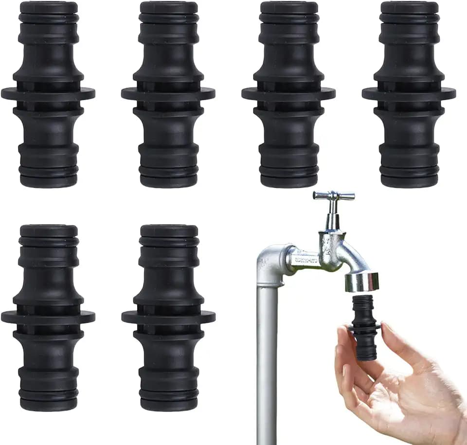 6 Stück Gardena Schlauchkupplung Verbinder,Gardena Kupplung,Schlauchverbinder 1/2 Zoll,Gartenschlauch Kupplung Adapter,Doppelkupplung,Schlauchanschluss,Verlängerung Verbindungsteil für Garten Haus