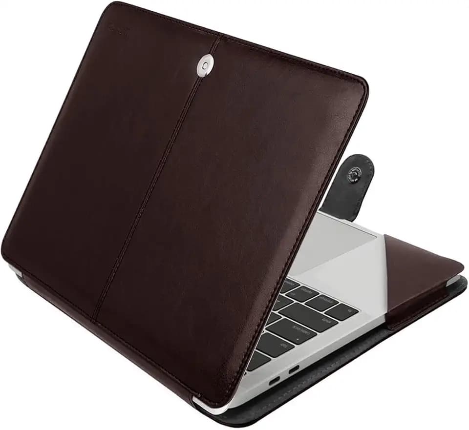 MOSISO PU Leather Sleeve Case Compatible with MacBook Air 13.6 inch