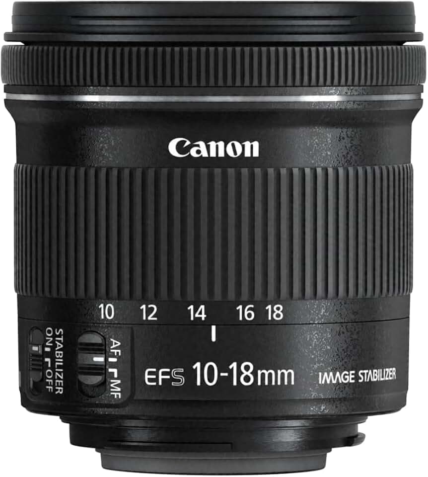 Canon EF-S 10-18mm F4.5-5.6 IS STM Ultraweitwinkel Objektiv (67mm Filtergewinde) schwarz