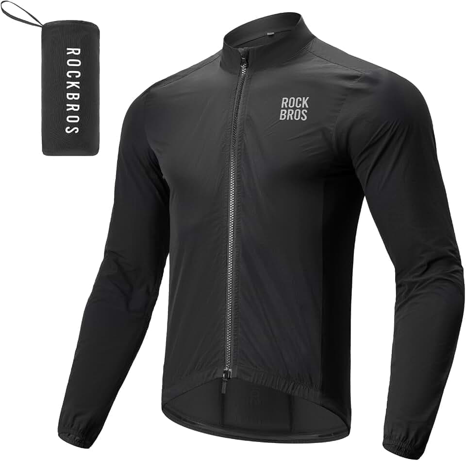 ROCKBROS Fahrradjacke Windjacke Herren, Ultraleichte Radsportjacke