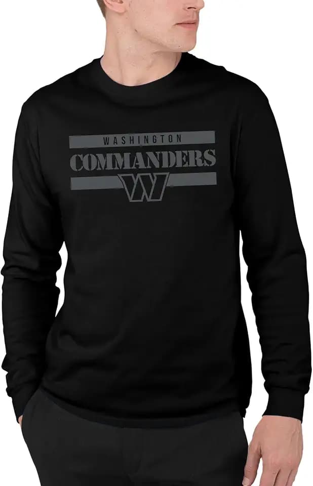 Junk Food Clothing x NFL- Unisex Adult Team Stencil - Officially Licensed Long Sleeve T-Shirt