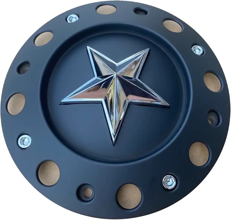 Wheel Center Cap KMC XD Series Rockstar Wheel Hub Cap 775L239B Dually Matte Black 1PC