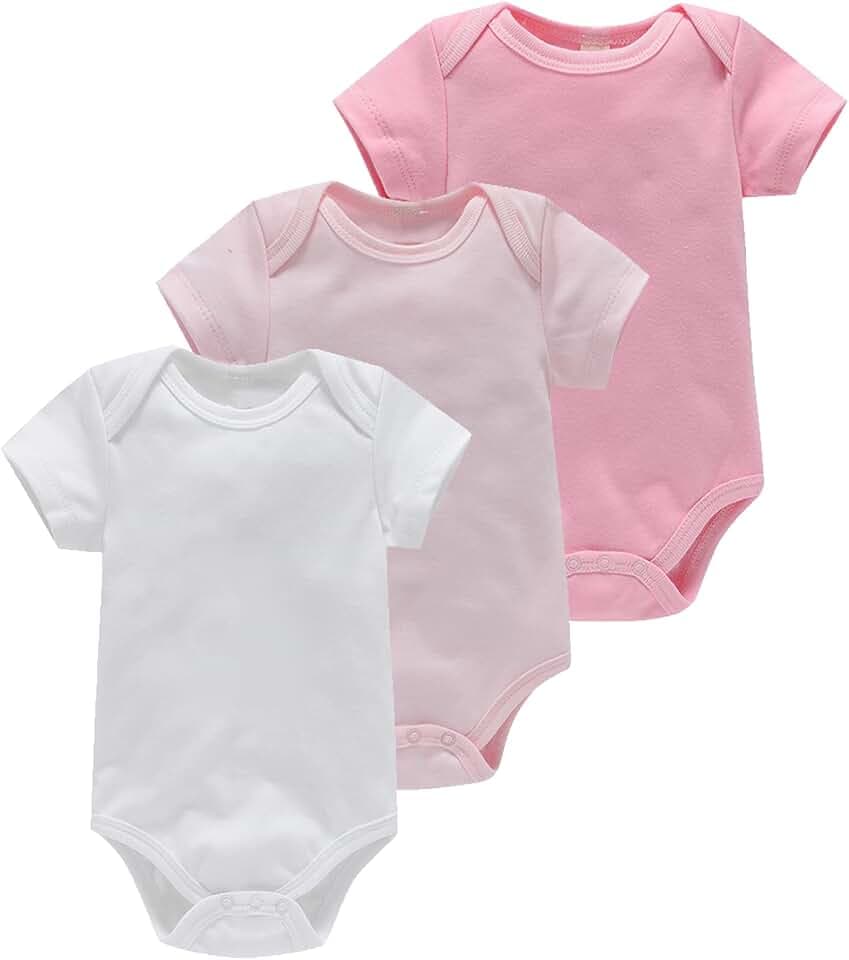 Baby Bodys, Baby Body set Kurzarm für Jungen Mädchen Neugeborene Unisex, Baumwolle mit Aufdruck Sprüchen Weiß Baby Bodys