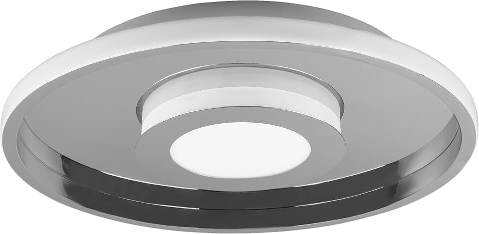 Trio Leuchten LED Deckenleuchte Ascari 680819306, Metall Chrom, inkl. 35 Watt LED, Switch Dimmer