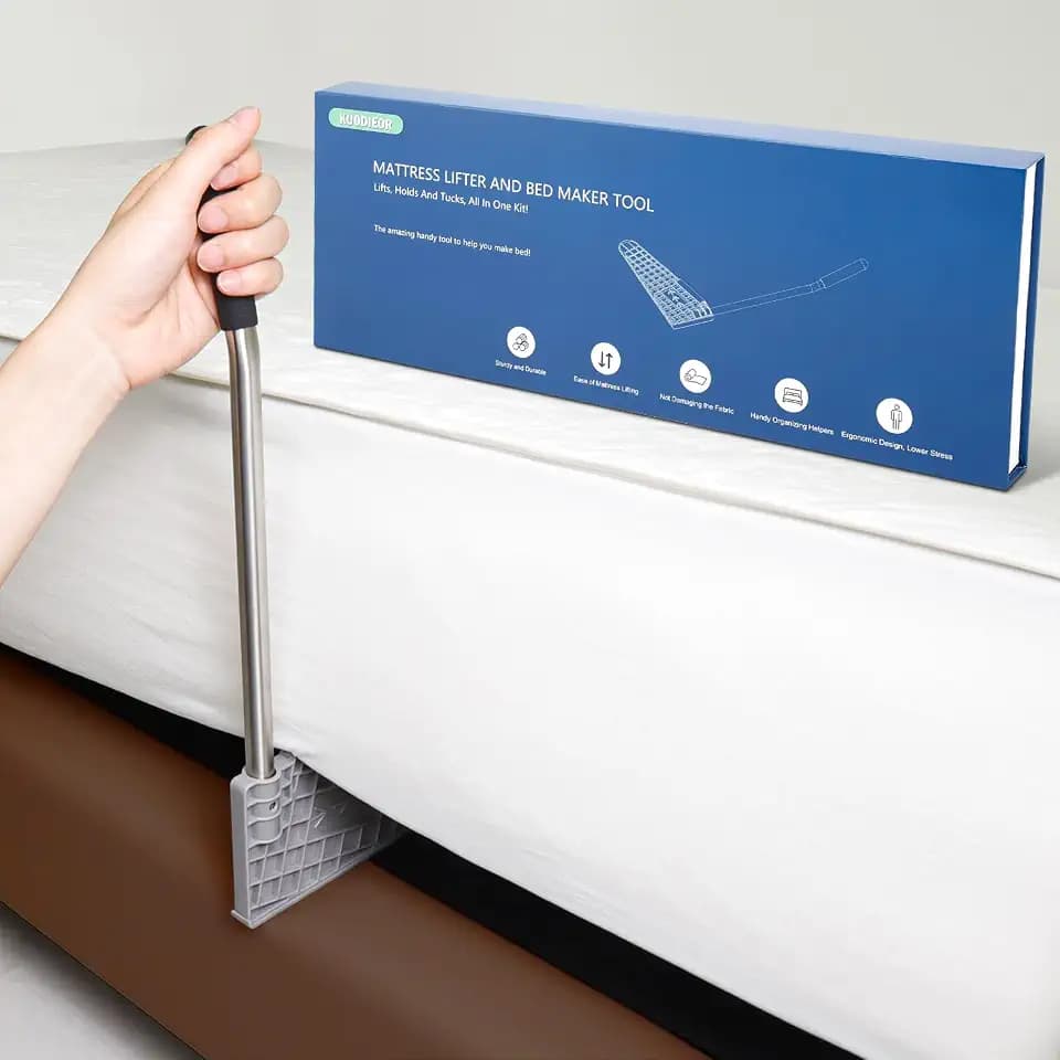 Mattress Lifter & Bed Maker Tool for Changing Bed -The Original US Patented Effortless Mattress Lifting Helper & Bed Sheet Tucker, Ergonomic Bed Elevator for Weak Hands, Back Pain & Protect Your Nails