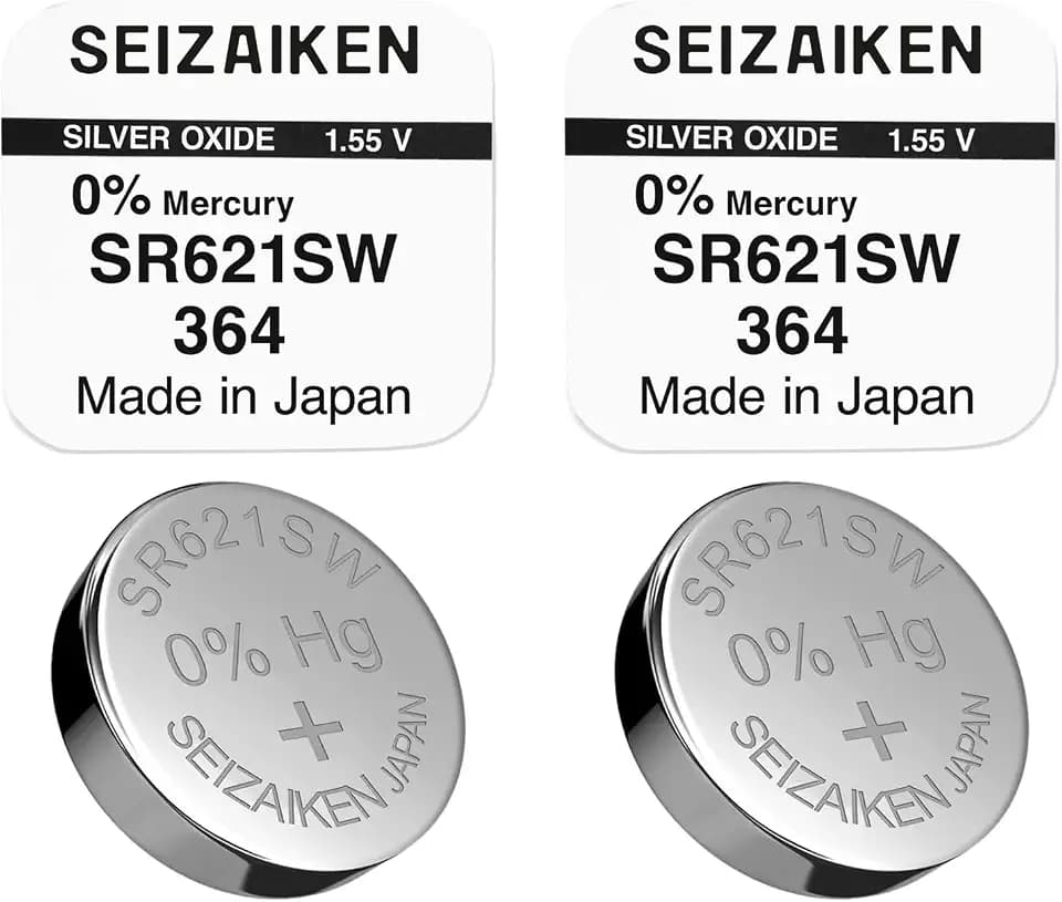 SEIZAIKEN 364 SR621SW Silberoxid-Uhrbatterien, 2er-Pack