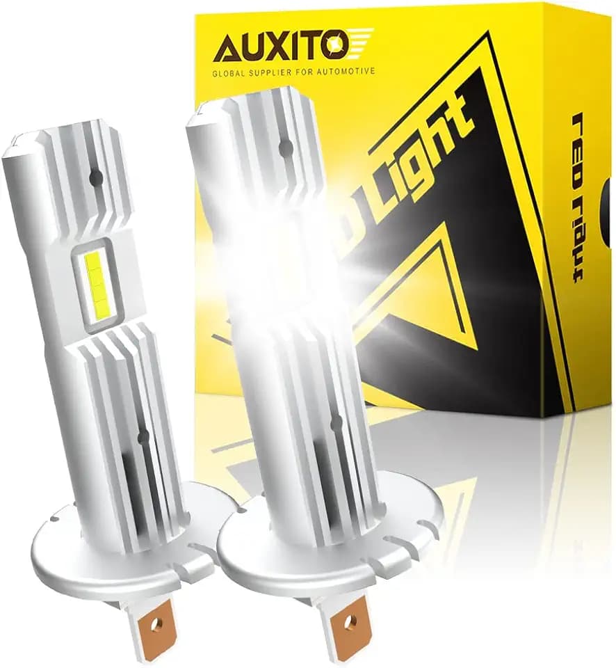 AUXITO 2027 Upgraded H1 LED Light Bulb, 1:1 Mini Size, Pack of 2