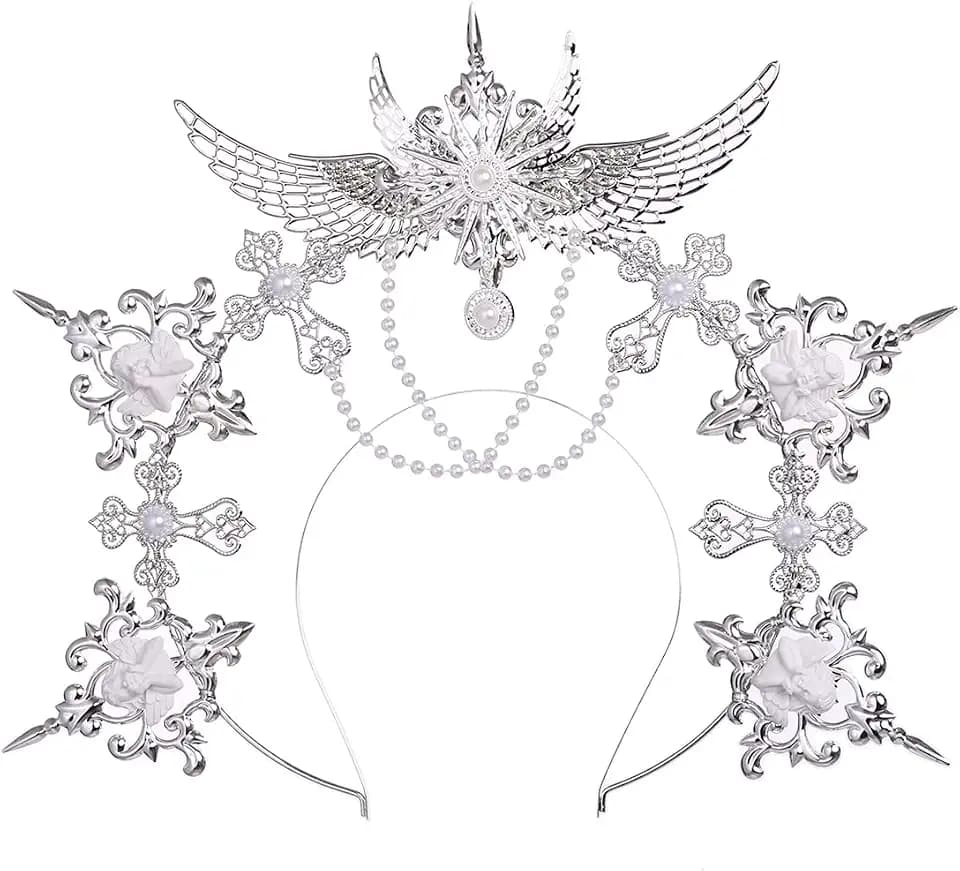 BLESSUME Halo Crown Mary Goddess Headband Women Halloween Costume Headpiece