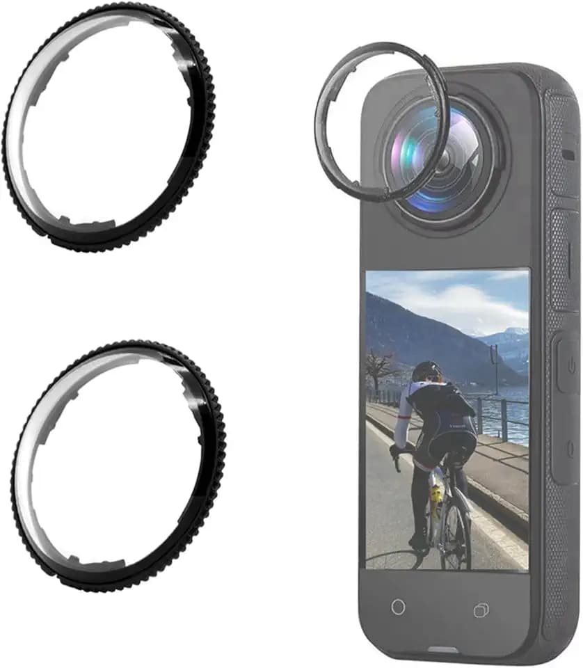 Lens Guard for Insta360 X4, PC Protective Lens Cover, Sticky Dual Lens Protector Case Action Camera Accessories, Transparent Clear, 2Pcs Double Lens Guards