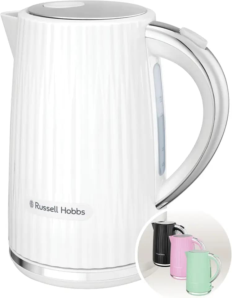 Russell Hobbs Wasserkocher Eden Weiß, 1,7 L, 2400 Watt, BPA-frei