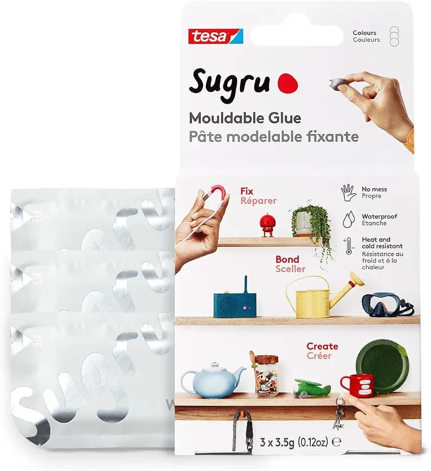 Sugru by tesa - Weiß - formbarer Allzweckkleber - 3 x 3,5 g
