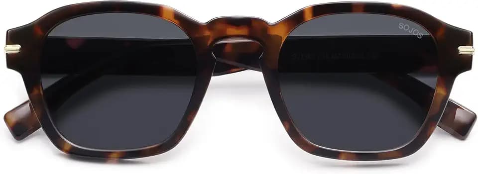 SOJOS Retro Square Polarized Sunglasses Men Trendy Womens SJ2382