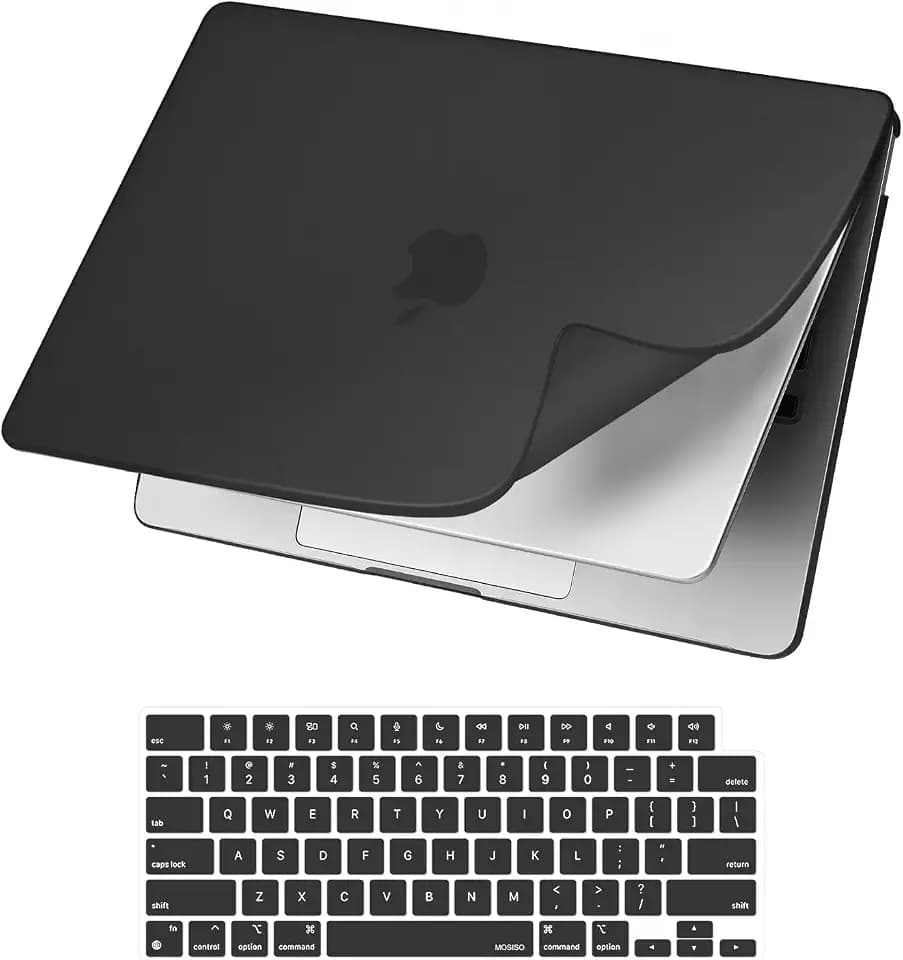 MOSISO Compatible with MacBook Air 13 inch Case M5 M4 M3 M2, Smoke Black