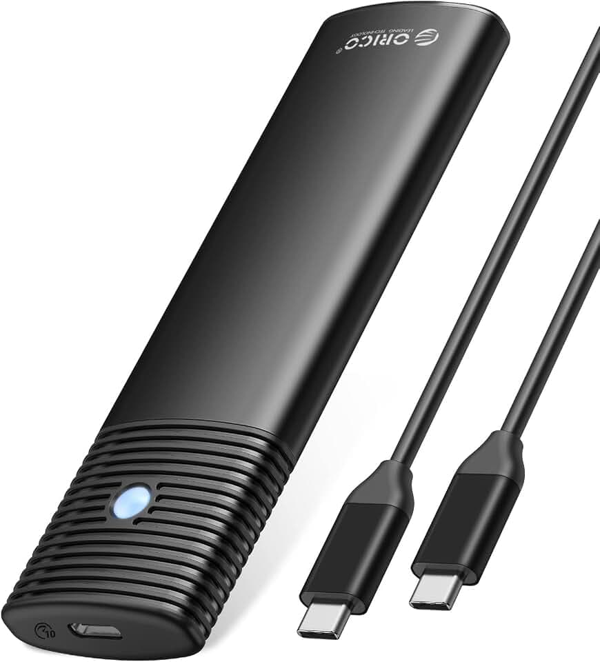 ORICO Aluminium M.2 NVMe SSD-Gehäuse, werkzeugloser 10 Gbit/s USB-C-Adapter, externes SSD-Gehäuse Thunderbolt 3 kompatibel, unterstützt 4 TB 2230/2242/2260/2280 PCIe M-K. ey SSDs-P WM2-G2