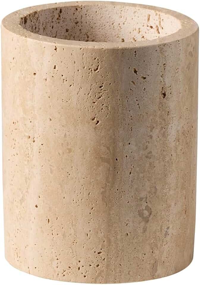 APS 11756 Besteckbehälter TRAVERTINE Travertin (Kalkstein), Ø 11 cm