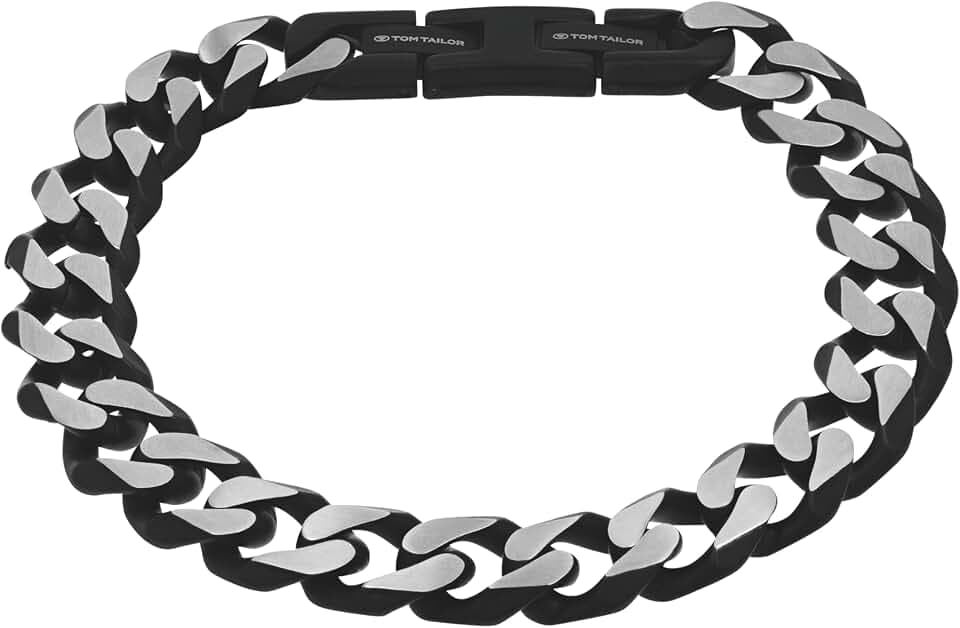 Tom Tailor Armband für Herren, Edelstahl, 20+1,5 cm, Bicolor, Geschenkidee, Armschmuck, Herrenschmuck, 2100635