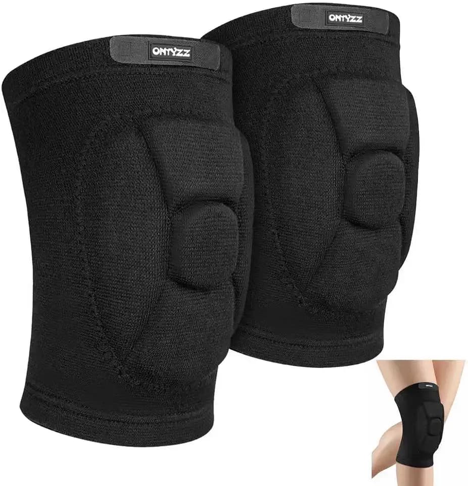 ONTYZZ Volleyball Knieschoner 1 Paar Atmungsaktiv Kniebandage Dehnbar Weich Knieschützer für Handball Tanzen