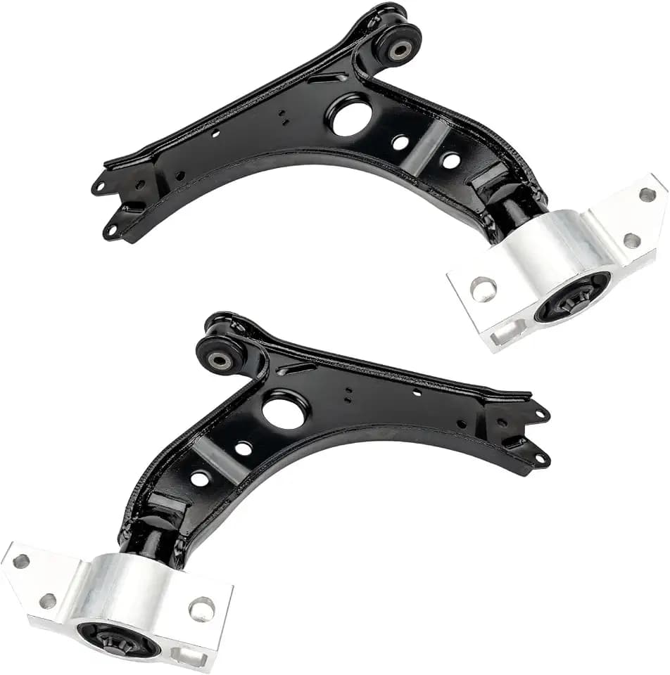 Torchbeam Front Driver Side Lower Stamped Steel Control Arm Front Passenger Side Lower Stamped St For 2006-2014 Jetta/GTI/Rabbit 2010-2014 Golf 2007-2016 Eos 2006-2013 A3/A3 Quattro 2008 R32 8PSC