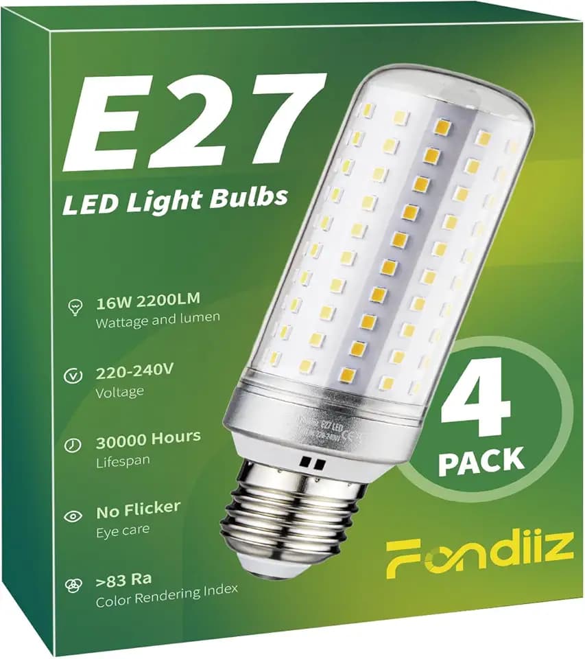 Fondiiz E27 LED Neutralweiß 4000K, LED Birne E27 2200LM Extra Hell 16W