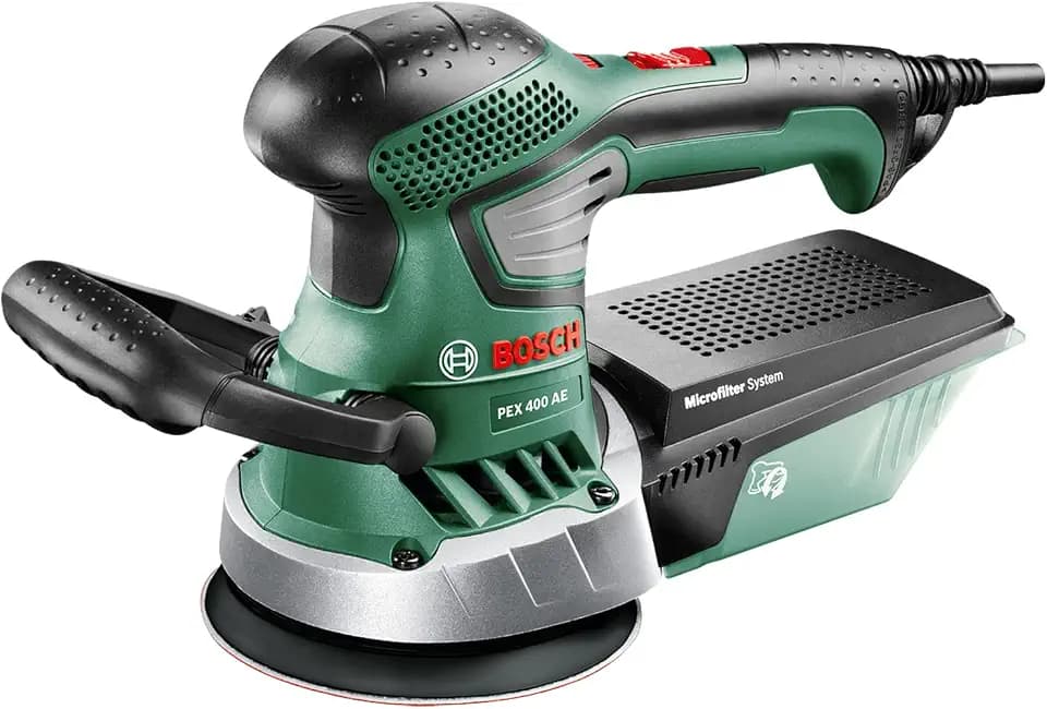Bosch Exzenterschleifer PEX 400 AE (370 Watt, im Koffer)