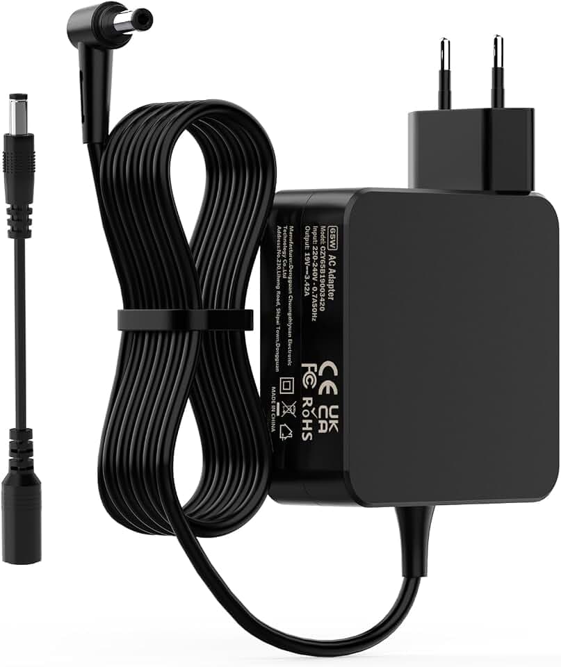 65W Laptop ladekabel für Asus Netzteil 19V 3,42A Ladegerät 5,5 x 2,5 mm