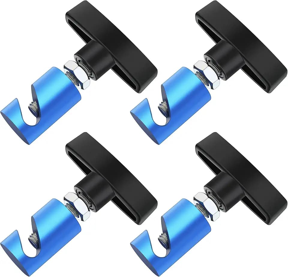 Riakrum 4 Pcs Hood Strut Clamps, 0.55 Inch Aluminum Adjustable Prop Rod